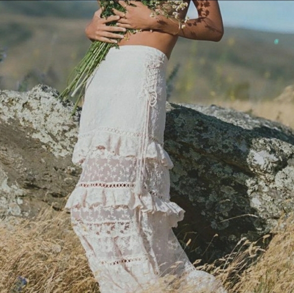 Spell Dresses & Skirts - Le Gauze Lace Tiered Skirt *Medium*